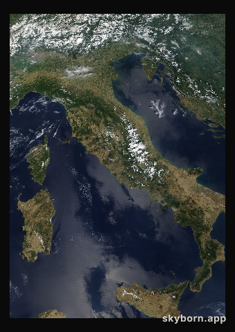 The Earth on 16 July 2015 · Italy and the Adriatic