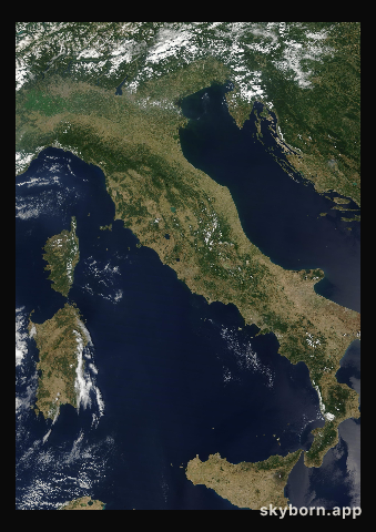 The Earth on 20 July 2015 · Italy and the Adriatic
