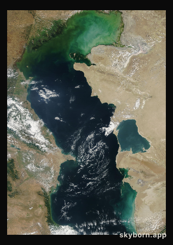The Earth on 23 July 2015 · Caspian Sea