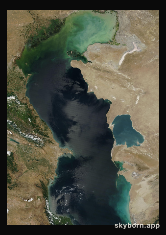 The Earth on 24 July 2015 · Caspian Sea