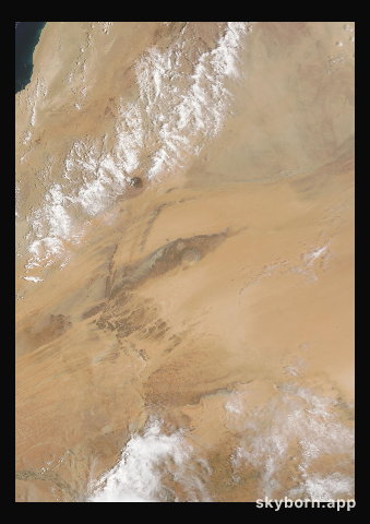 The Earth on 27 July 2015 · Eye of the Sahara, Mauritania