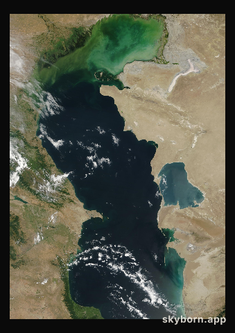 The Earth on 28 July 2015 · Caspian Sea