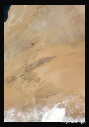 The Earth on 31 July 2015 · Eye of the Sahara, Mauritania