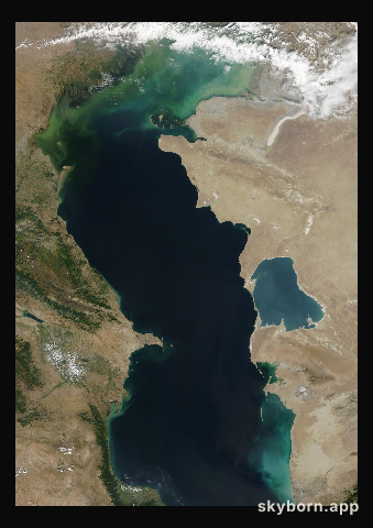 The Earth on 5 September 2015 · Caspian Sea
