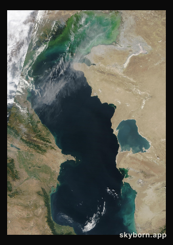 The Earth on 9 September 2015 · Caspian Sea