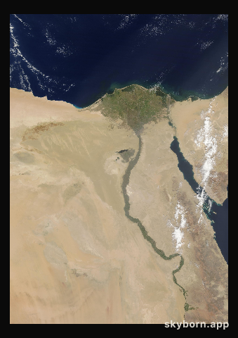The Earth on 13 September 2015 · Nile Delta and Sinai