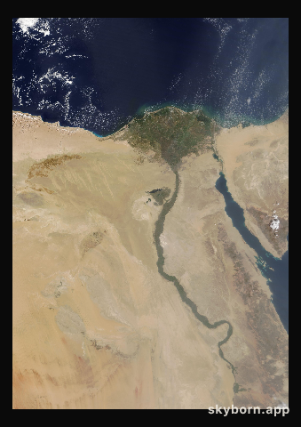 The Earth on 14 September 2015 · Nile Delta and Sinai