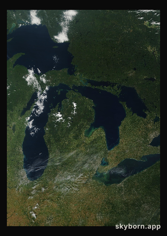 The Earth on 15 September 2015 · Great Lakes