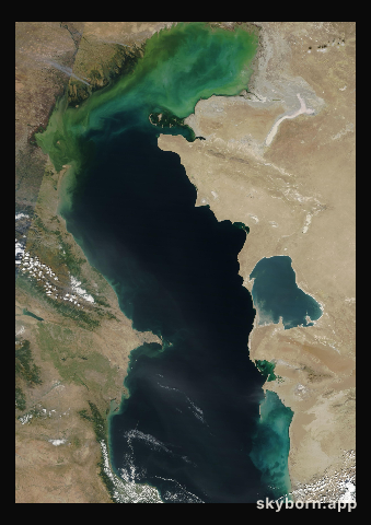 The Earth on 25 September 2015 · Caspian Sea