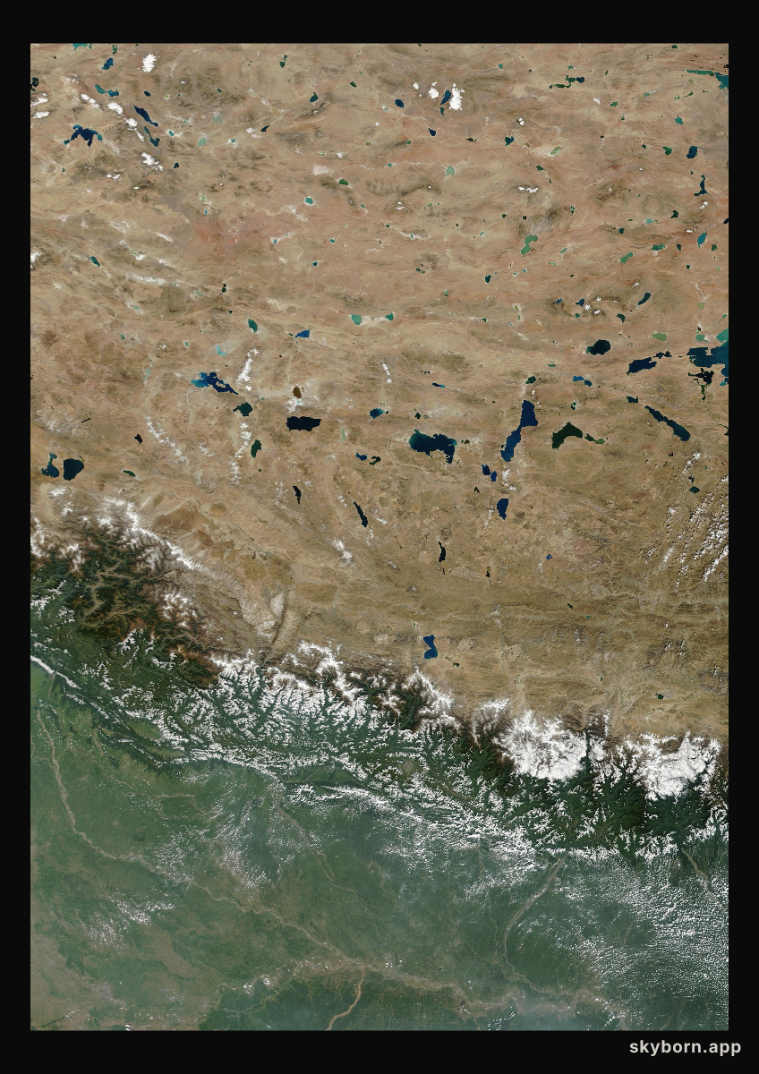 The Earth on 1 October 2015 · Himalaya and Tibet