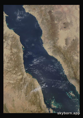 The Earth on 17 October 2015 · Red Sea