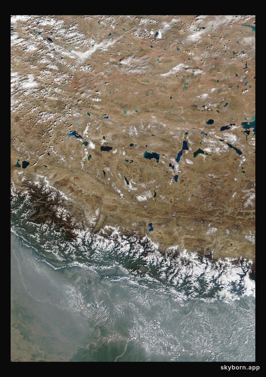The Earth on 20 October 2015 · Himalaya and Tibet