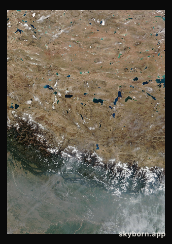 The Earth on 27 October 2015 · Himalaya and Tibet