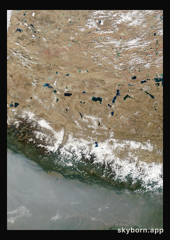 The Earth on 4 November 2015 · Himalaya and Tibet