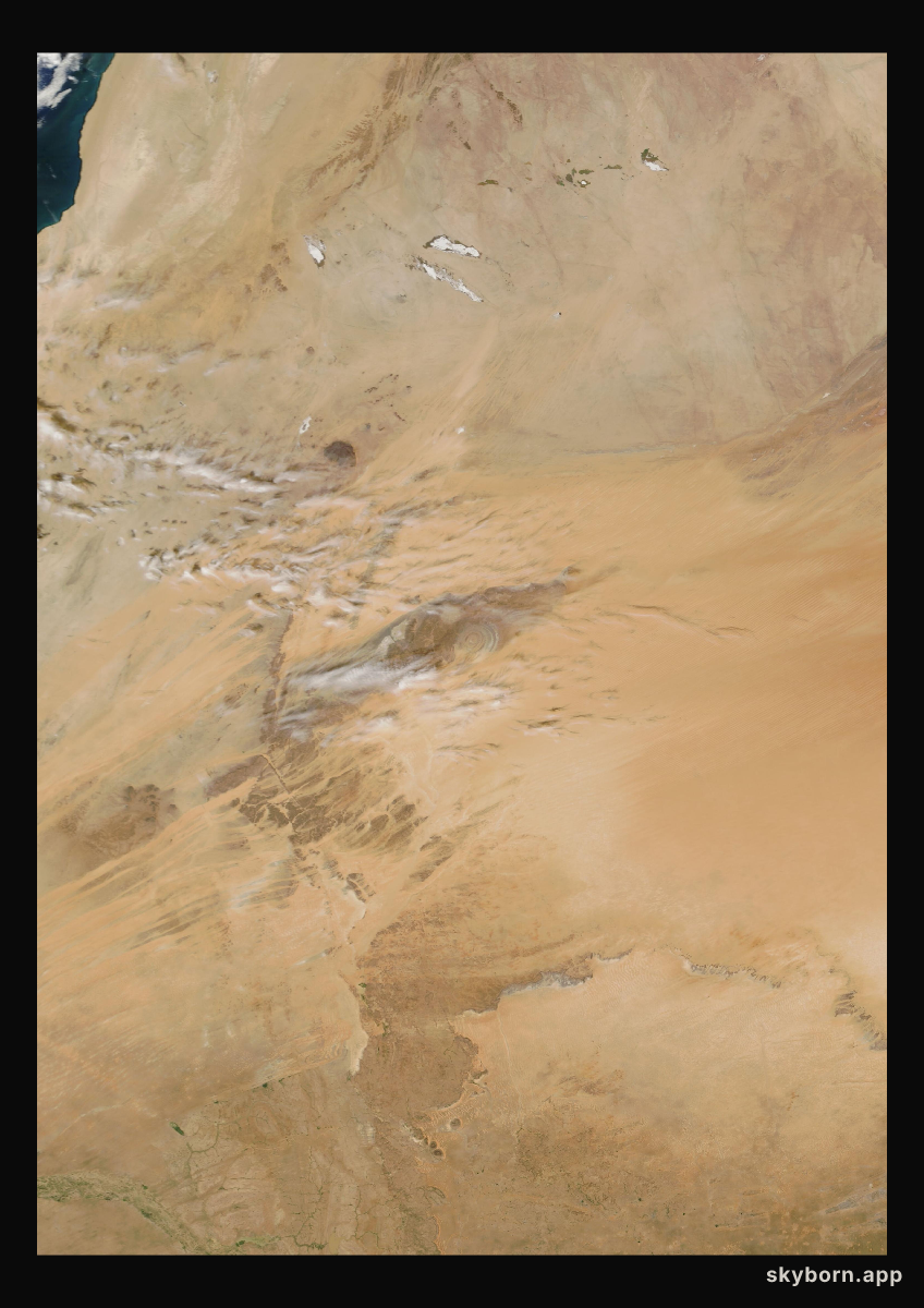 The Earth on 6 November 2015 · Eye of the Sahara, Mauritania