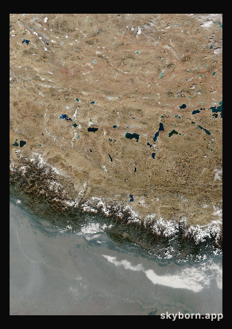 The Earth on 4 December 2015 · Himalaya and Tibet