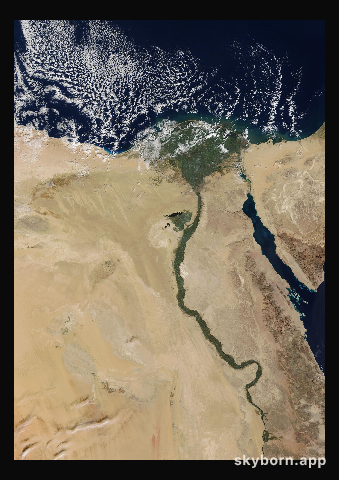 The Earth on 7 December 2015 · Nile Delta and Sinai