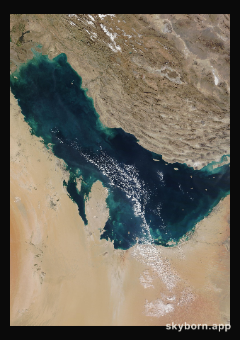 The Earth on 10 December 2015 · Persian Gulf