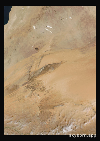 The Earth on 13 December 2015 · Eye of the Sahara, Mauritania