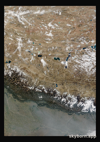 The Earth on 25 December 2015 · Himalaya and Tibet