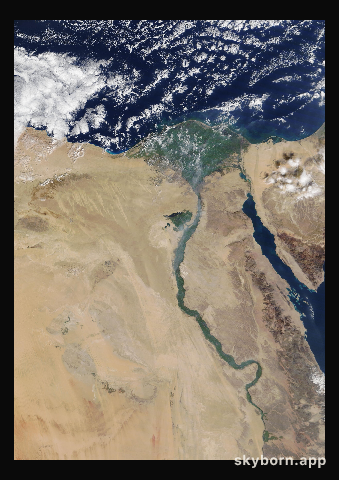 The Earth on 26 December 2015 · Nile Delta and Sinai
