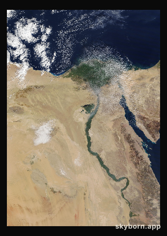The Earth on 28 December 2015 · Nile Delta and Sinai