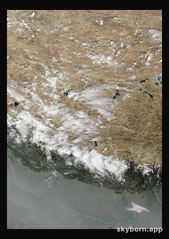 The Earth on 5 January 2016 · Himalaya and Tibet