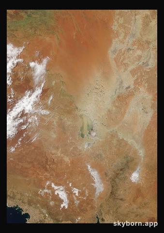 The Earth on 8 January 2016 · Lake Eyre, Australia