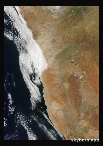 The Earth on 15 January 2016 · Namib Desert