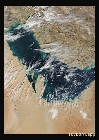 The Earth on 22 January 2016 · Persian Gulf