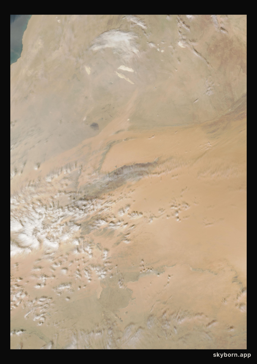 The Earth on 25 January 2016 · Eye of the Sahara, Mauritania