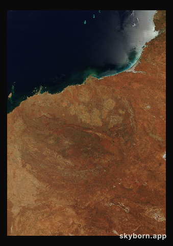The Earth on 9 February 2016 · Pilbara, Western Australia