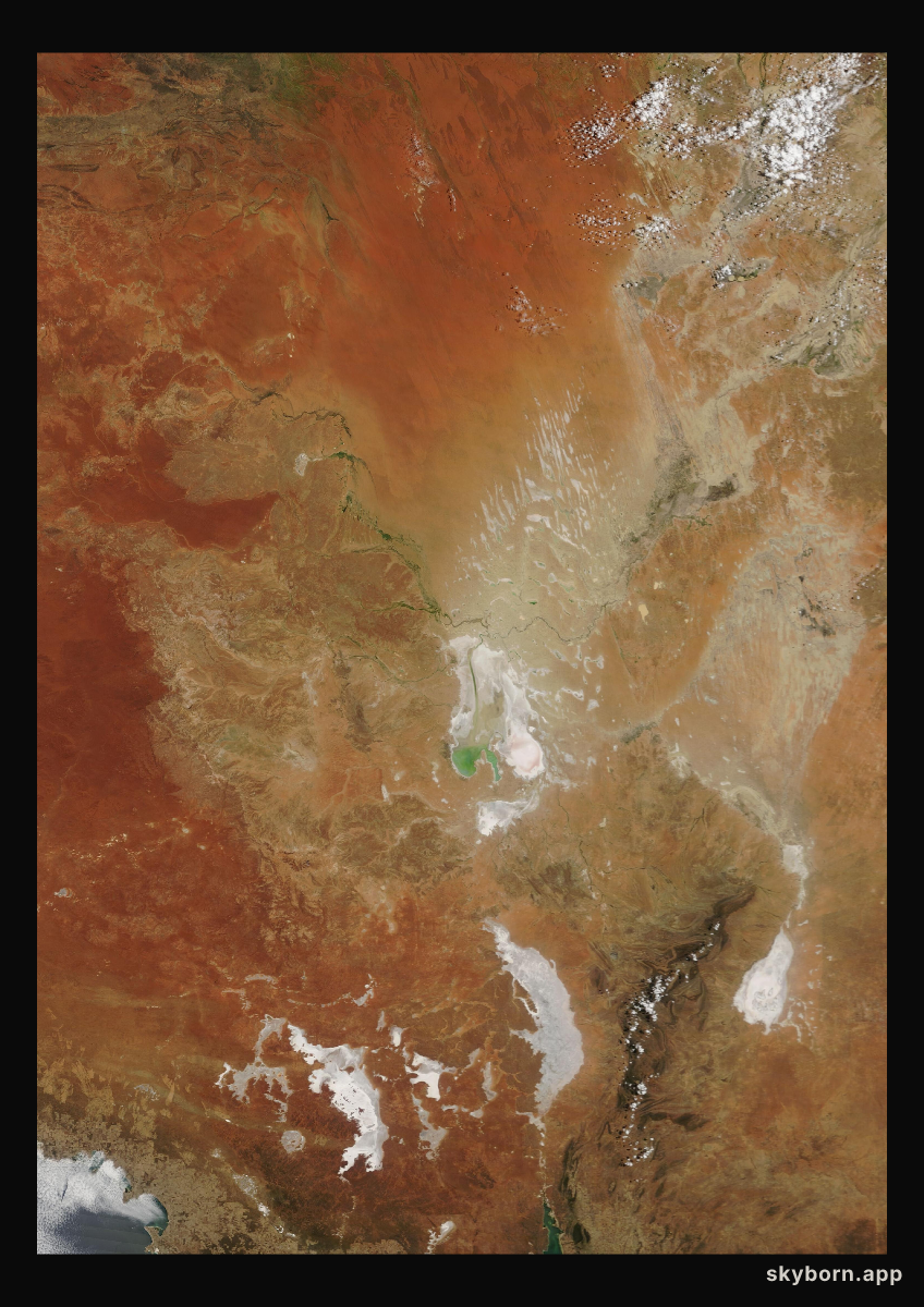 The Earth on 10 February 2016 · Lake Eyre, Australia