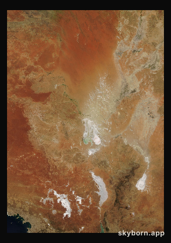 The Earth on 12 February 2016 · Lake Eyre, Australia