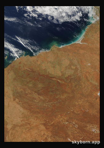 The Earth on 13 February 2016 · Pilbara, Western Australia