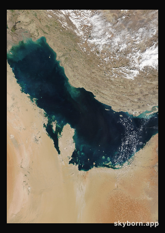 The Earth on 16 February 2016 · Persian Gulf
