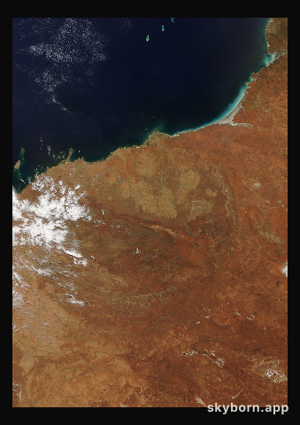 The Earth on 18 February 2016 · Pilbara, Western Australia