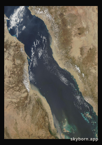 The Earth on 21 February 2016 · Red Sea