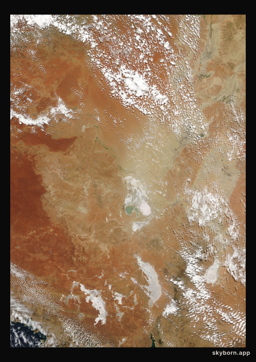 The Earth on 25 February 2016 · Lake Eyre, Australia
