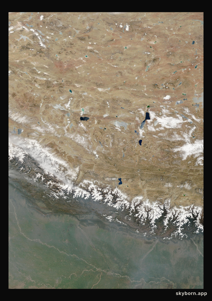 The Earth on 2 March 2016 · Himalaya and Tibet