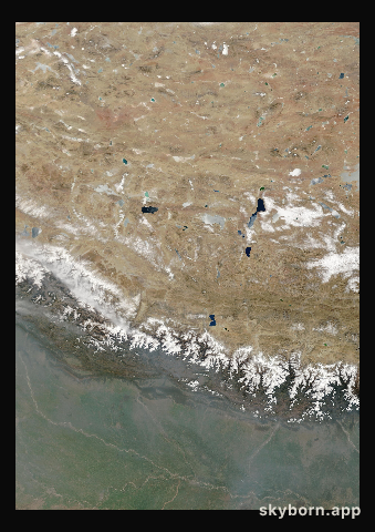 The Earth on 2 March 2016 · Himalaya and Tibet