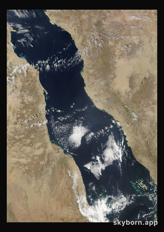 The Earth on 6 March 2016 · Red Sea