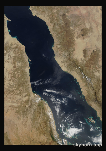 The Earth on 9 March 2016 · Red Sea