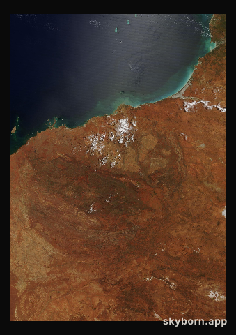 The Earth on 10 March 2016 · Pilbara, Western Australia