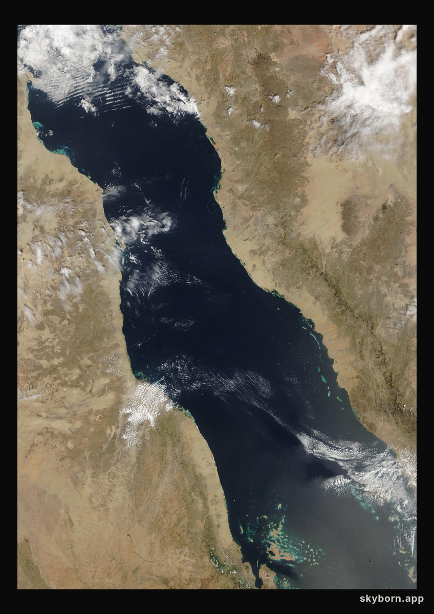 The Earth on 11 March 2016 · Red Sea