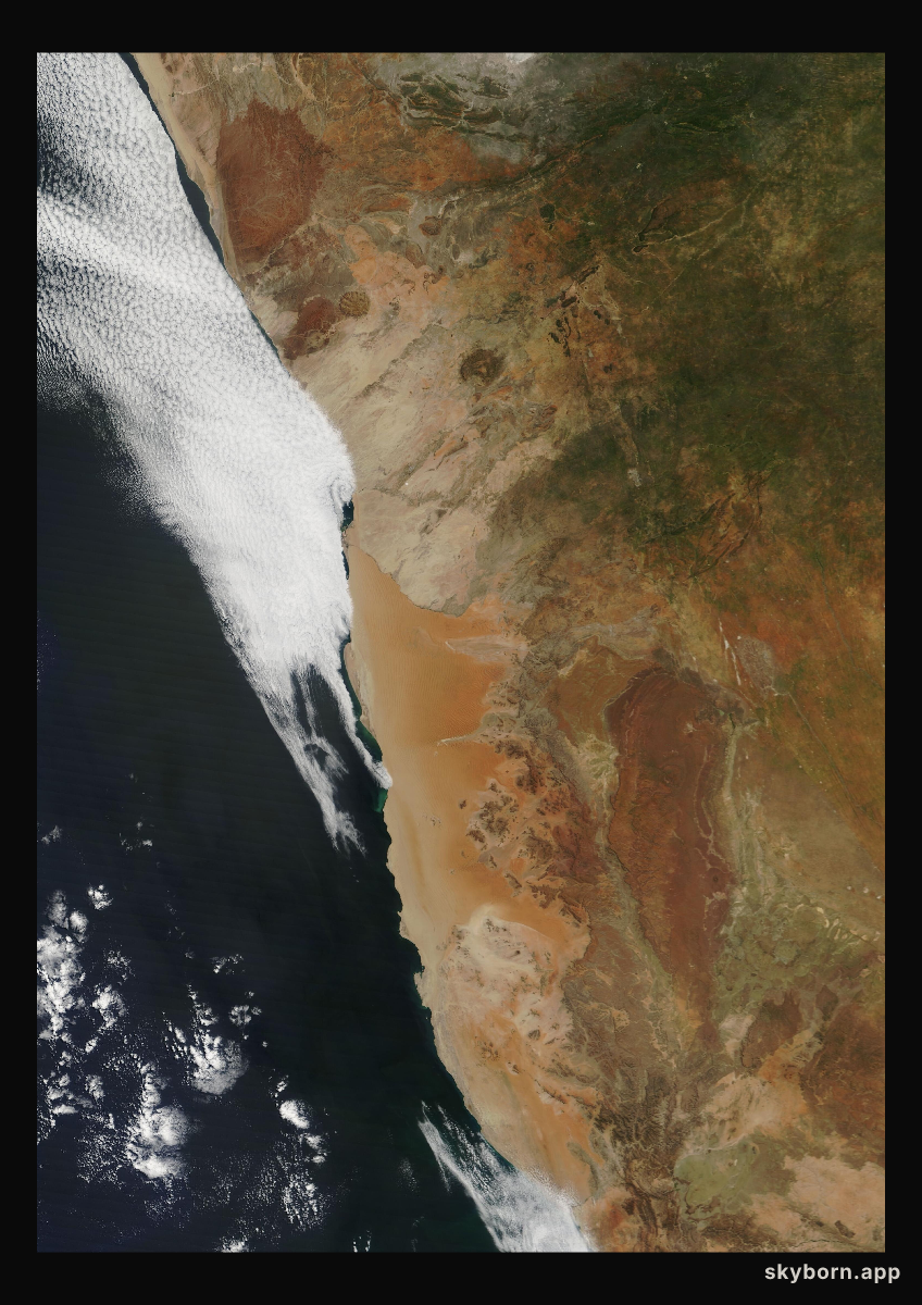 The Earth on 22 March 2016 · Namib Desert
