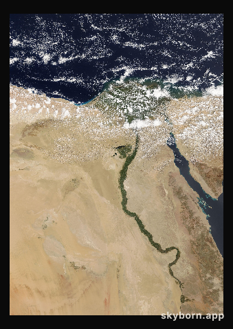 The Earth on 28 March 2016 · Nile Delta and Sinai