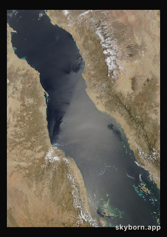 The Earth on 10 April 2016 · Red Sea
