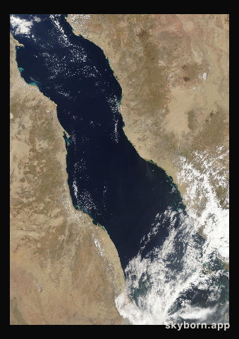 The Earth on 14 April 2016 · Red Sea
