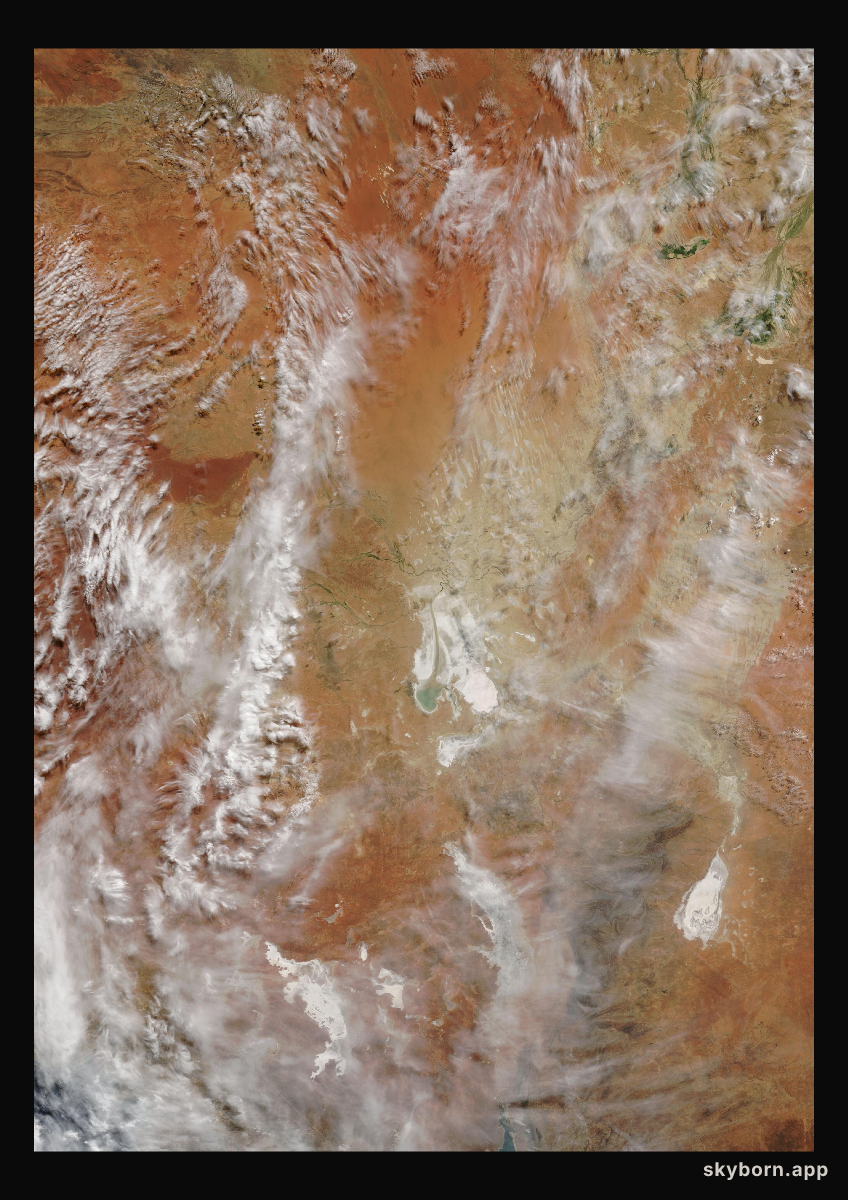 The Earth on 18 April 2016 · Lake Eyre, Australia